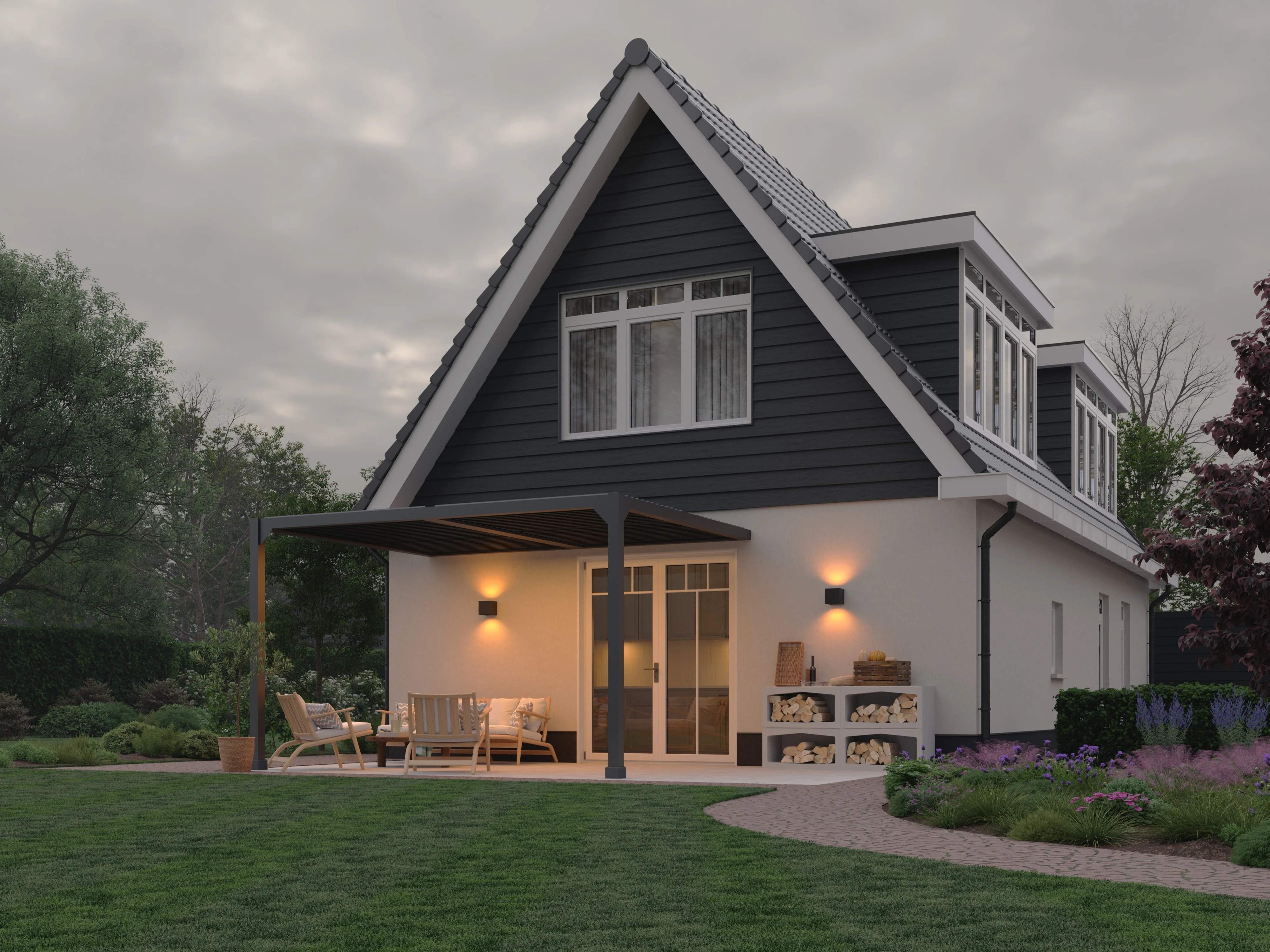 Aluminium Pergola met Lamellen Aan Huis 400 x 300 cm - Afbeelding 6